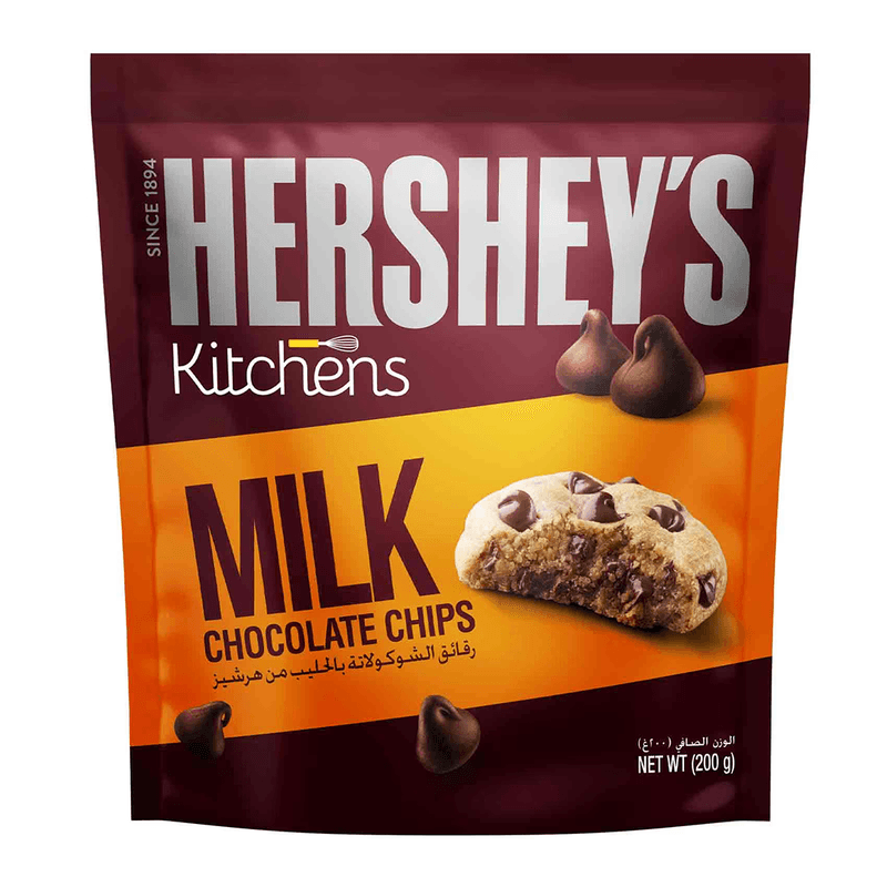 رقائق هيرشي شكولاته بالحليب 200جم