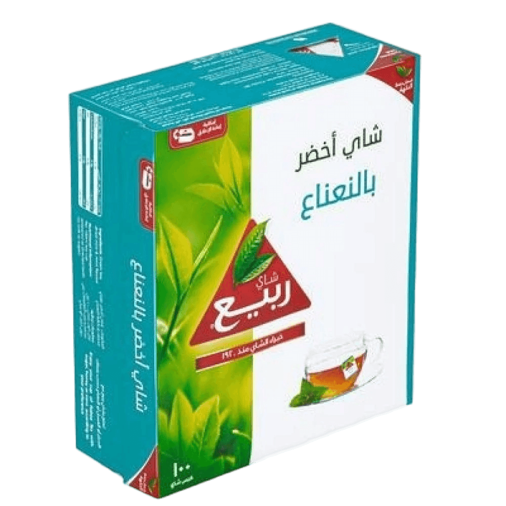شاي ربيع الاخضر بالنعناع اكياس 100 خيط