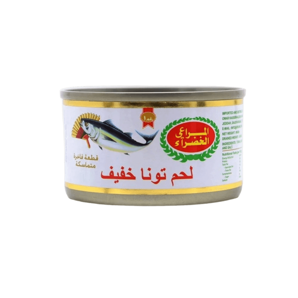 المراعي الخضراء لحم تونا خفيف قطعة فاخرة متماسكة 185جم