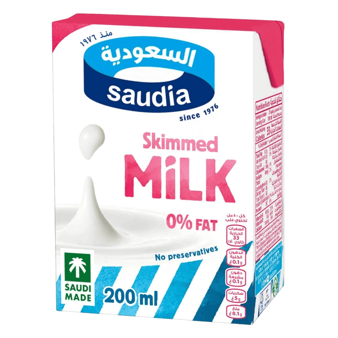 السعودية حليب قليل الدسم  200مل