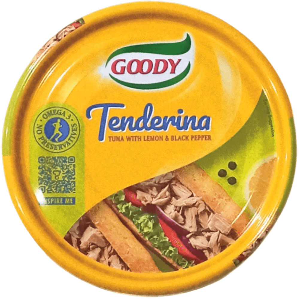 قودي تندرينا تونه باليمون والفلفل الاسود 80جم