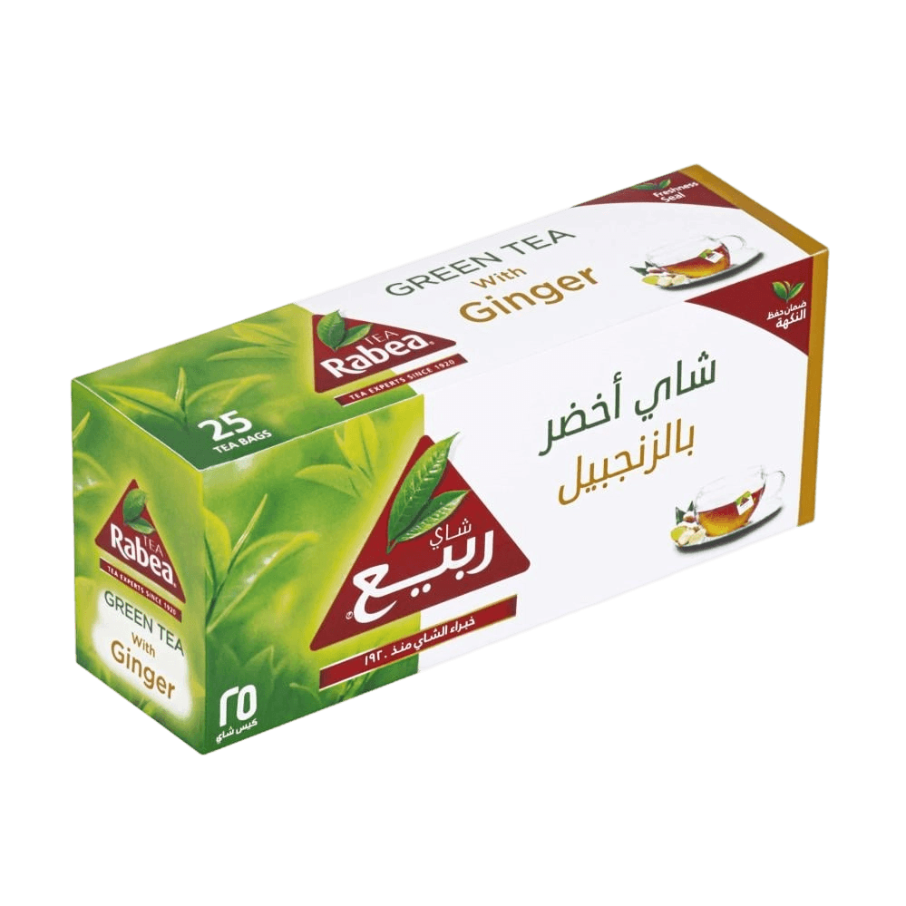الربيع شاي أخضر بالزنجبيل 25 خيط