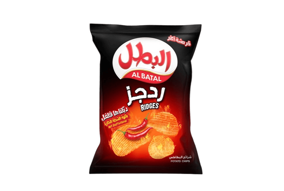البطل بطاطس ردجز شطه حاره 23جم
