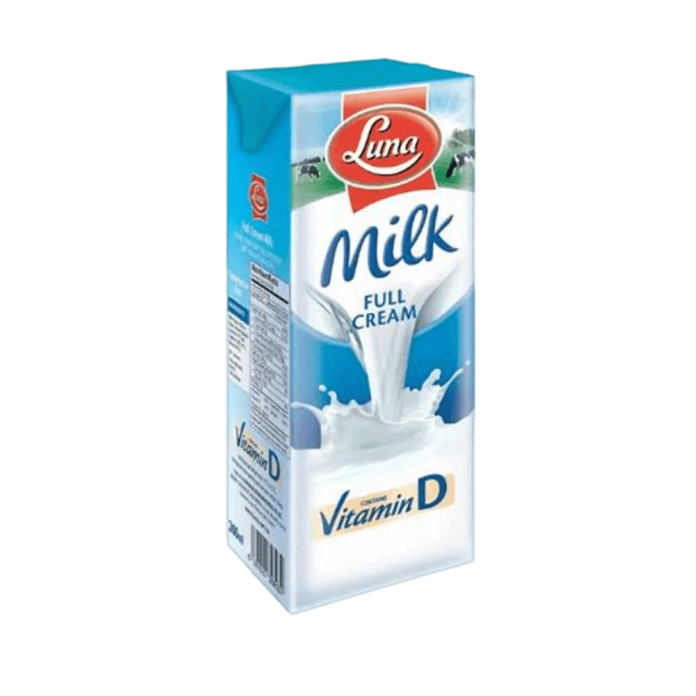 لونا حليب كامل الدسم فيتامين د 200 مل