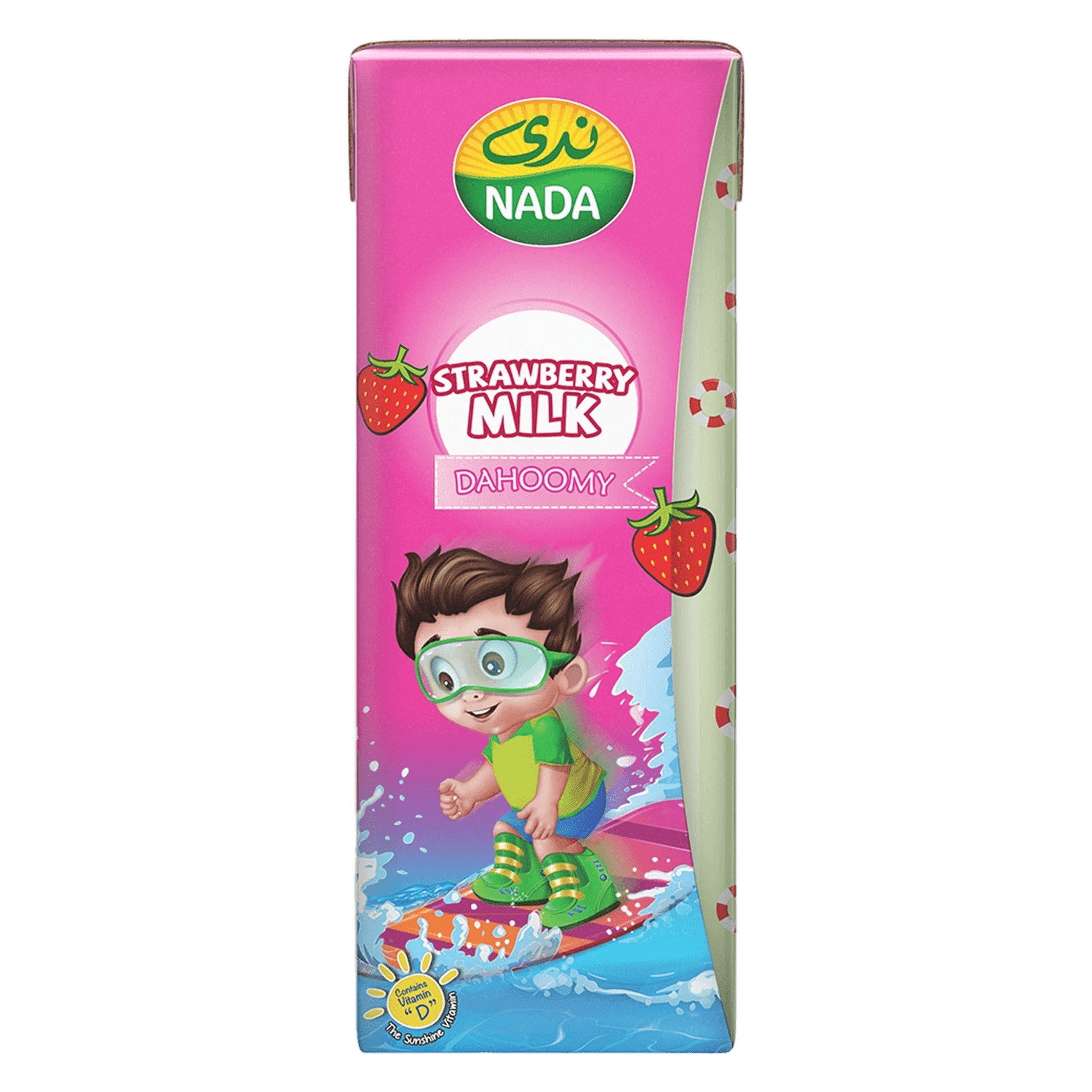 ندي حليب كامل الدسم بنكهة الفراولة  185 مل