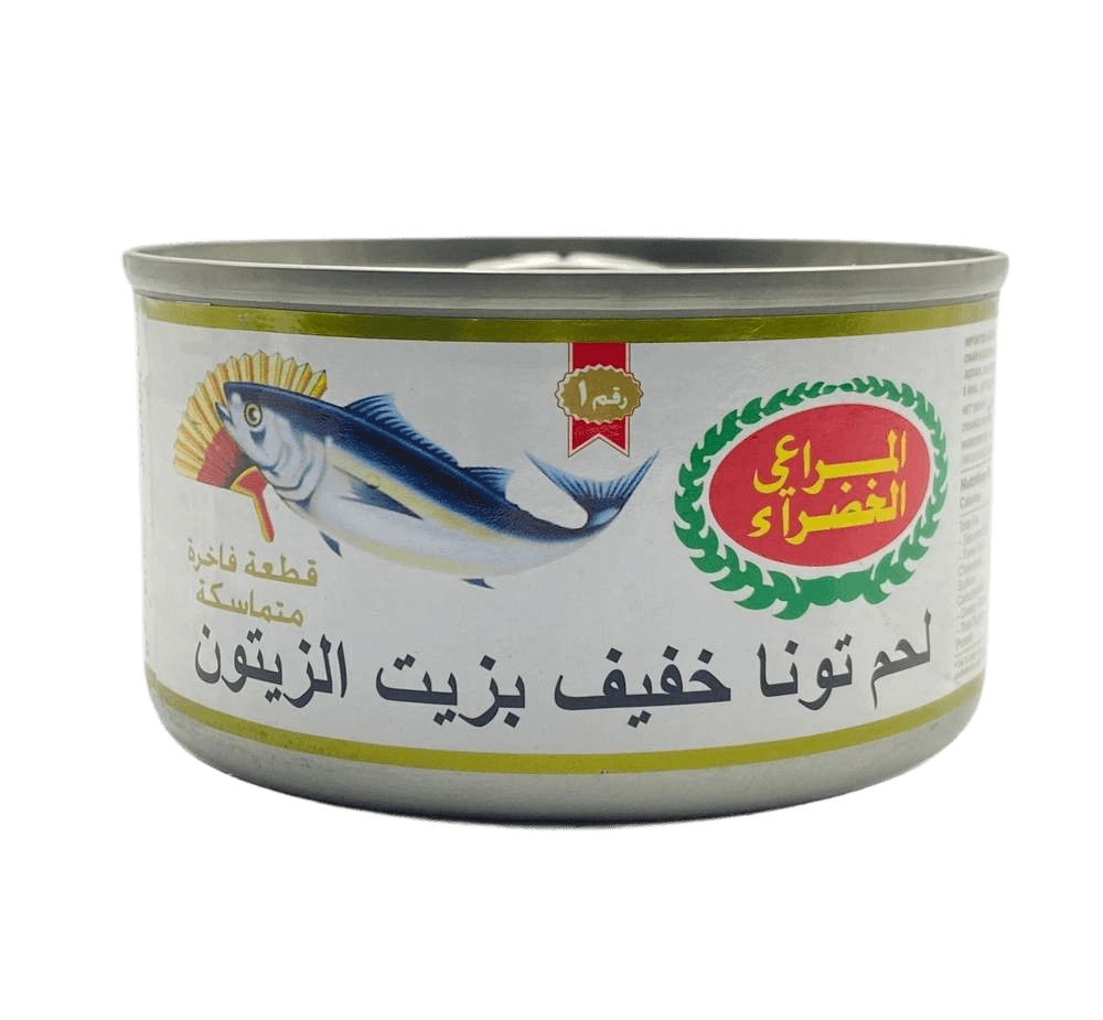 المراعي الخضراء لحم تونا خفيف بزيت الزيتون 160جم